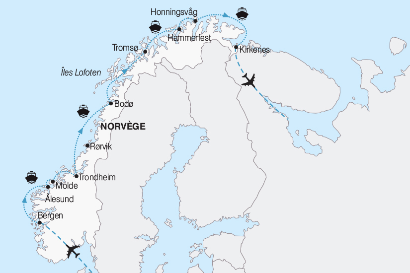 carte Norvege Croisiere Boreale des fjords a l arctique 2018_267 375879