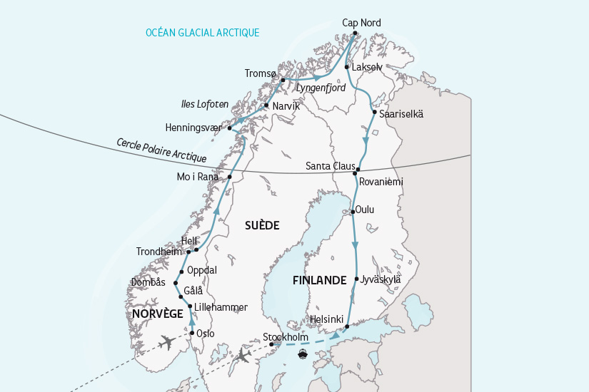 carte Norvege Finlande Suede le Grand Tour de Scandinavie SH 2023_414 109385